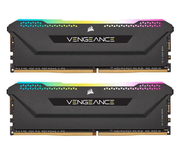 CORSAIR Pamięć DDR4 Vengeance RGB PRO SL 16GB/3200 (2*8GB) czarna C16 CMH16GX4M2Z3200C16 - 624123 - zdjęcie